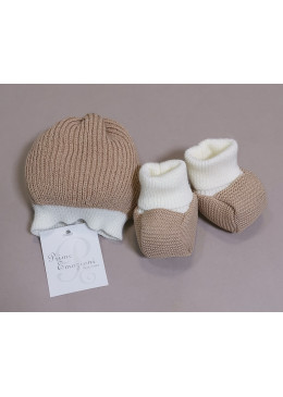 SET CAPPELLO E SCARPINE MISTO LANA